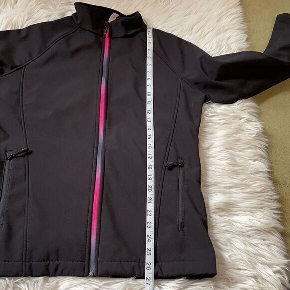 Ideology Black Fleece Lined Nylon Waterproof Jacket w/ Colorful Zipper (Size: M) - Picture 9 of 13